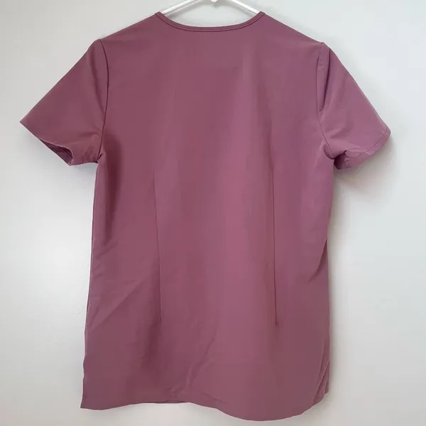 Figs Women's Blush Pink Scrub Top V-neck Pocket Technical Collection Size XS - Image 4