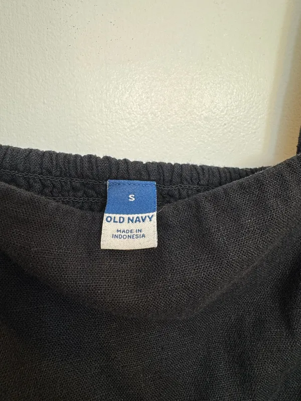Black Linen Dress Old Navy - Image 3