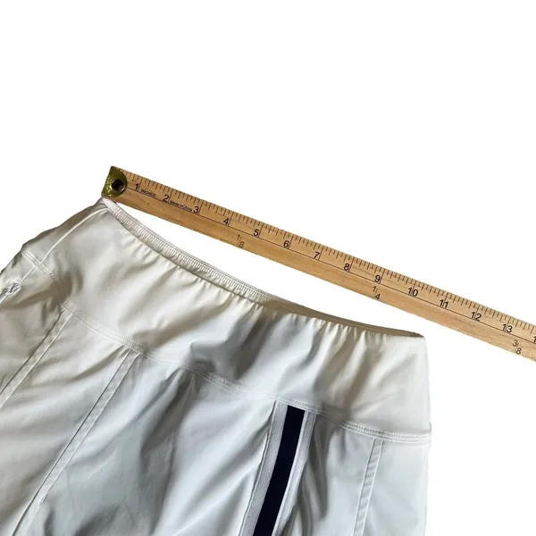 White Pleated Golf Skort Tenniscore Navy Stripe Country Club Athletic Skirt XS‎ - Image 13