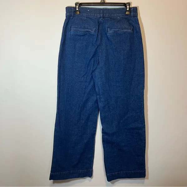 Loft Women’s High Rise Trousers‎ Dark Wash Wide Leg Jeans 6 - Image 5