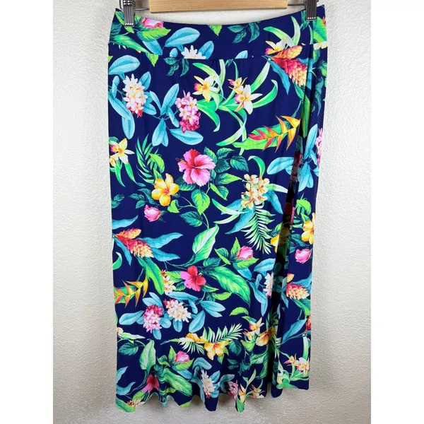 Tommy Bahama Floral Cover Up Skirt Womens Small Flowy‎ Tropical Beach Resort - Image 4