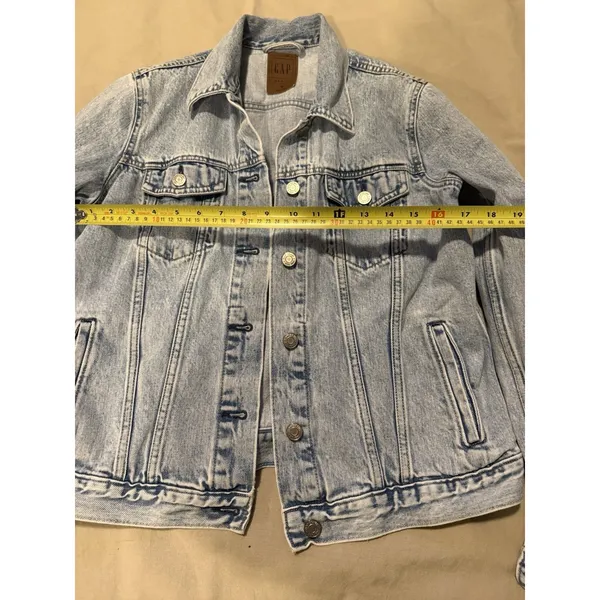 Gap Women's Denim Jean Jacket Acid Light Wash Classic Size M Spring Summer - Image 7