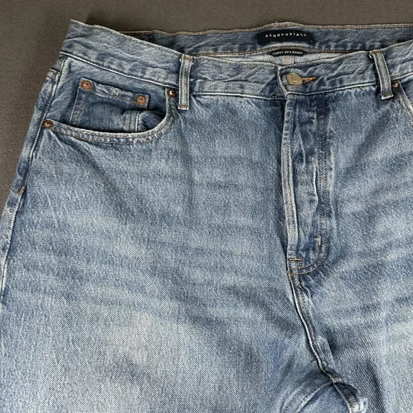 Aeropostale Curvy 90s Baggy Jeans Womens 18 Blue Light Wash High Rise Relaxed - Image 5