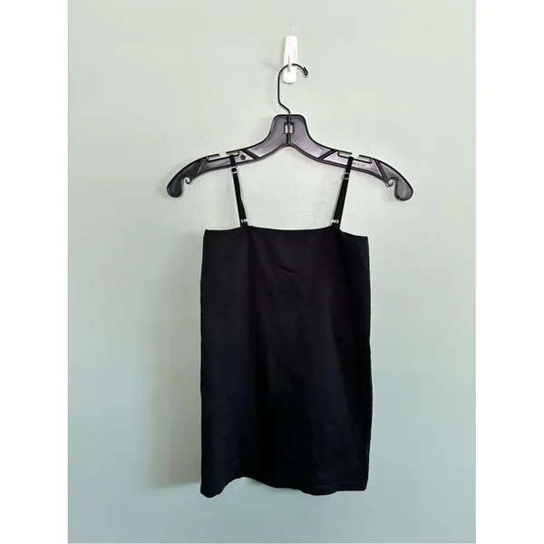 Free People Intimatley Sophie Basic Black Spaghetti Strap Tank Top Square M/L - Image 5