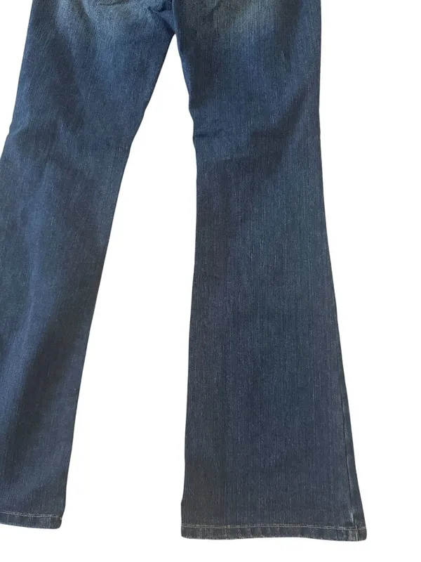 WHITE HOUSE BLACK MARKET WHBM Blanc Dark Wash Embellished Jeans Size 8 - Image 6