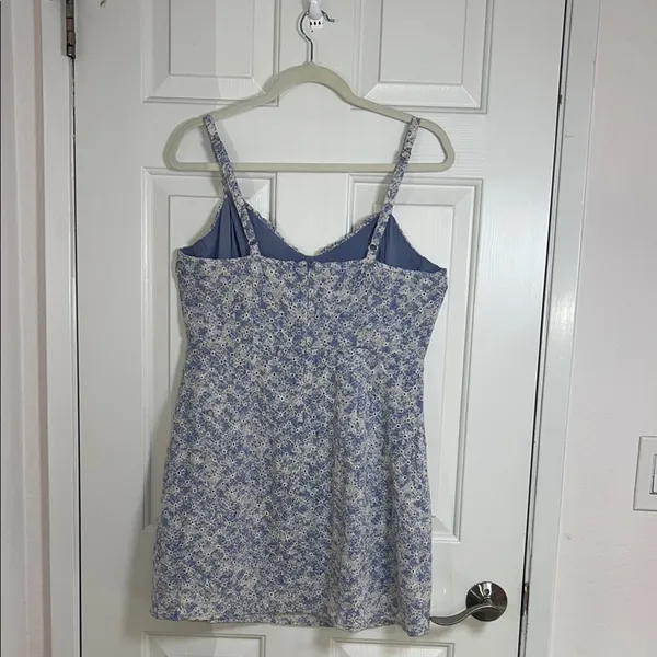 Lulus Effortless Personality Blue Floral‎ Embroidered Mini Dress Size Large - Image 3