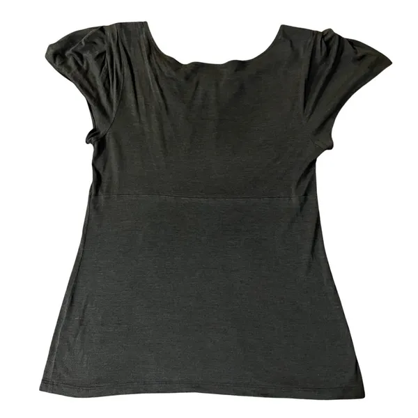 Banana Republic Silk Blouse Womens L Used Dark Gray - Image 15