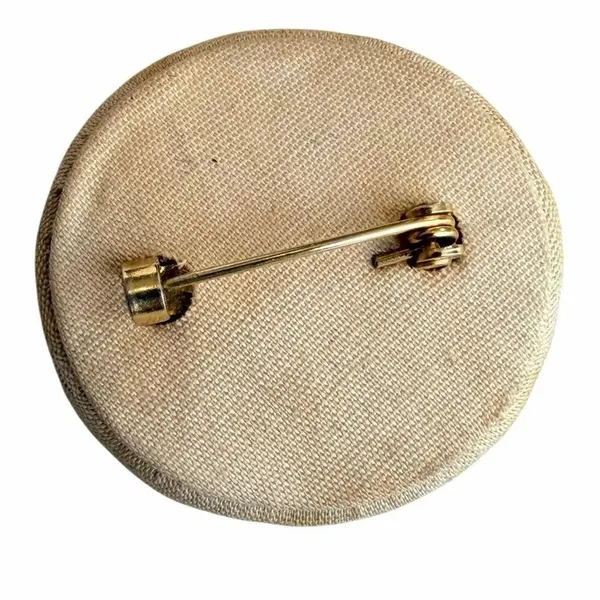 Vintage Hand Embroidered Floral Brooch - Image 3
