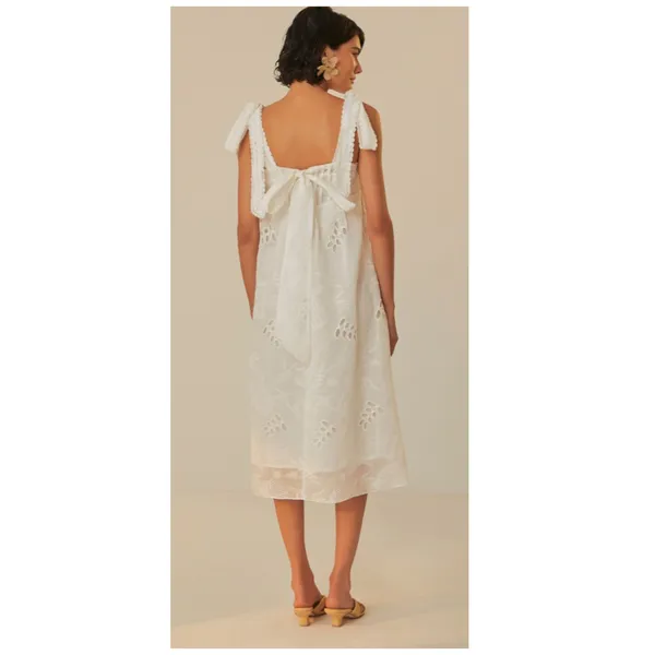 NEW Farm Rio Eyelet Embroidered Midi Dress Size XS - Image 3