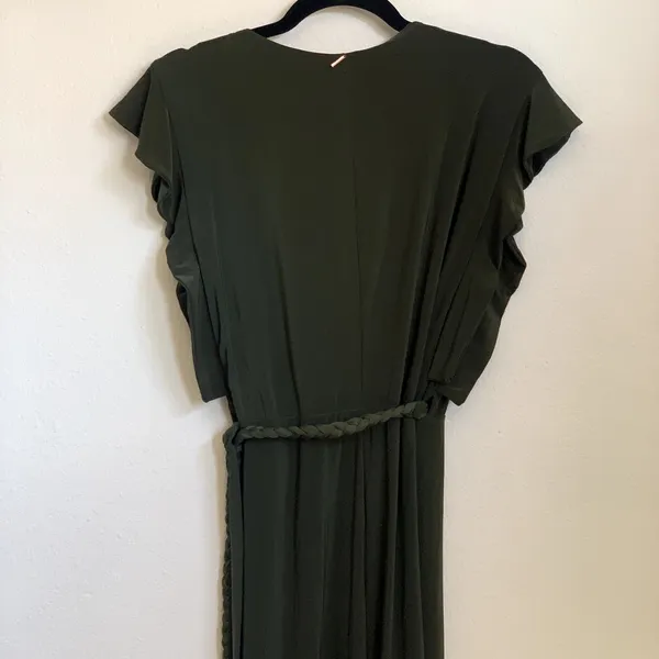 NWT MISA Los Angeles Irina Rope Belt‎ Dress in Olive Green - Image 7