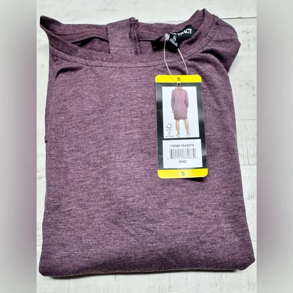 Ellen tracy sweater dress size Small color wine - Image 6
