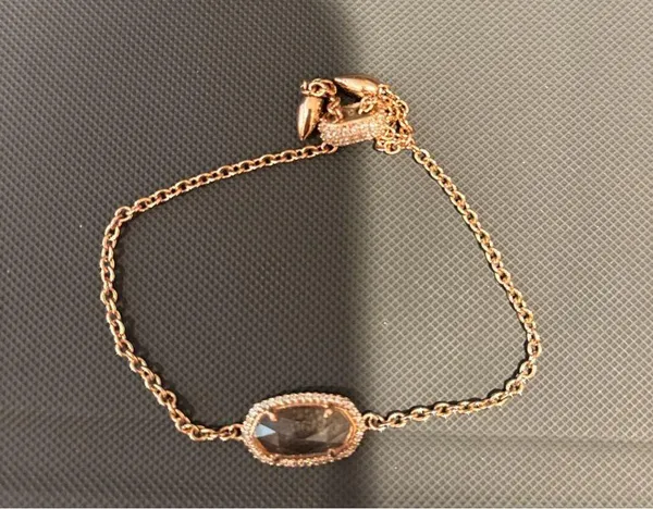 Kendra Scott Gold Bracelet with Clear Stone - Image 3