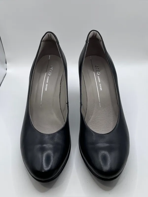 Ecco Shoes Womens Sz 38 US 7-7.5 Sculptured 75 Black Leather Pumps - Image 3