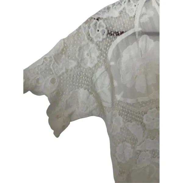 Anthropologie WHITE lace dress Size XS crochet beach coastal fairy - Image 5