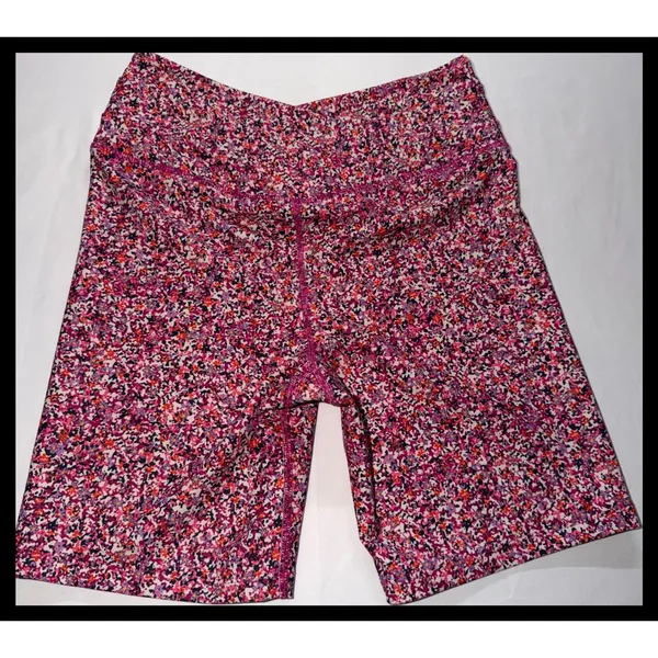 Sage‎ Collective Biker Shorts Womens Medium Pink Floral High Rise Athletic Yoga - Image 7