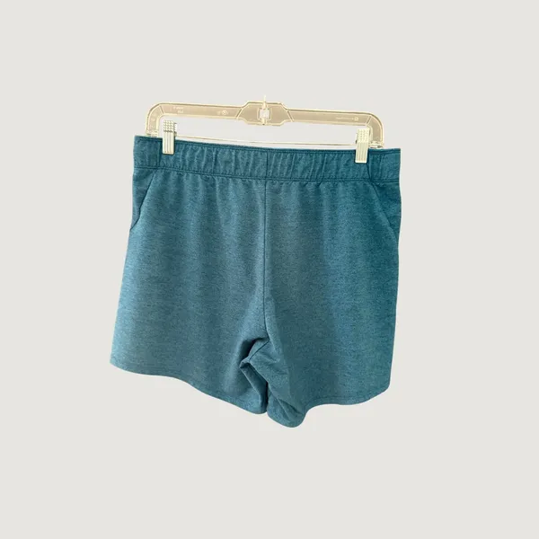 Nike Dri-FIT Womens Teal Heathered Athletic Shorts Medium Drawstring Pockets - Image 2