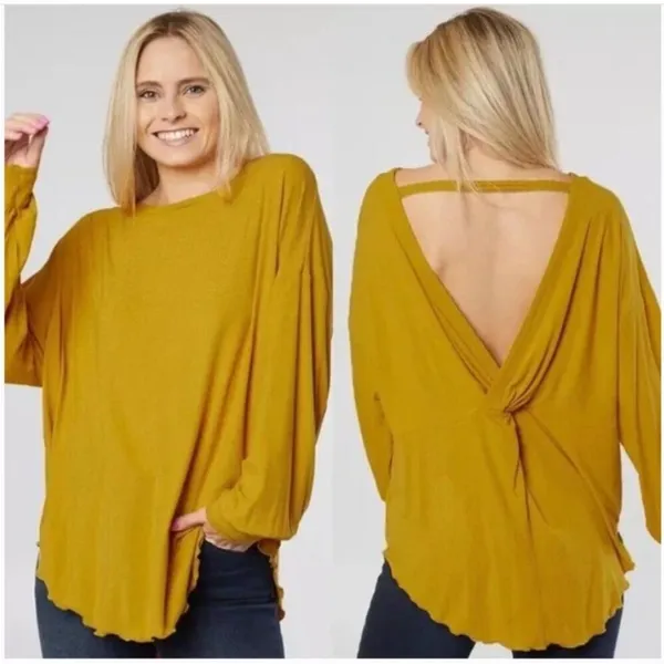 NWT Free People shimmy shake untamed gold top size small - Image 2