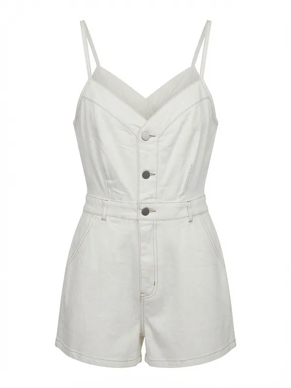 Cami Denim Romper Size M - Image 2