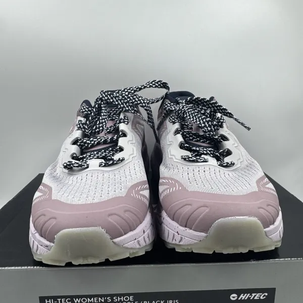 Hi-Tec Women Trail Shoe Size 8.5 Breathable Mesh Lining, Lace Up, Lilac, Purple - Image 2