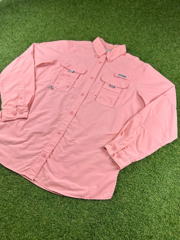 Columbia Sportswear pink long sleeve button up Shacket - Image 6