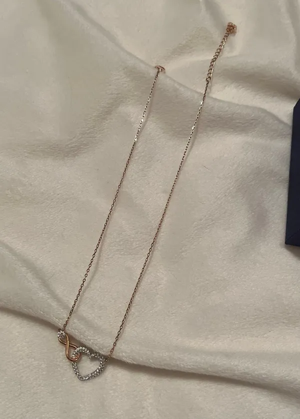 Swarovski Rose gold and silver infinity heart necklace - Image 3