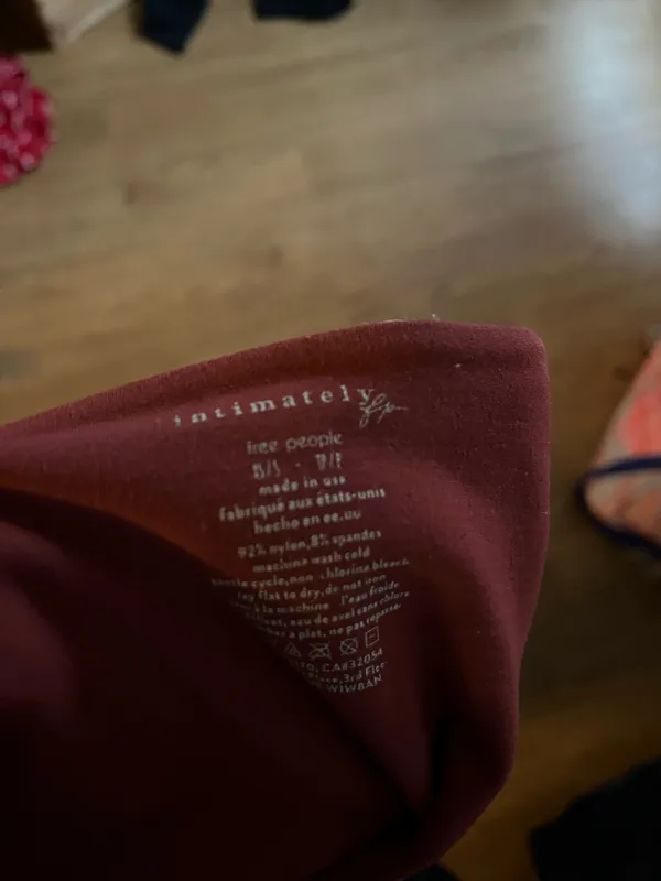 Free People Long Sleeve Dark Red Maroon Top - Image 3