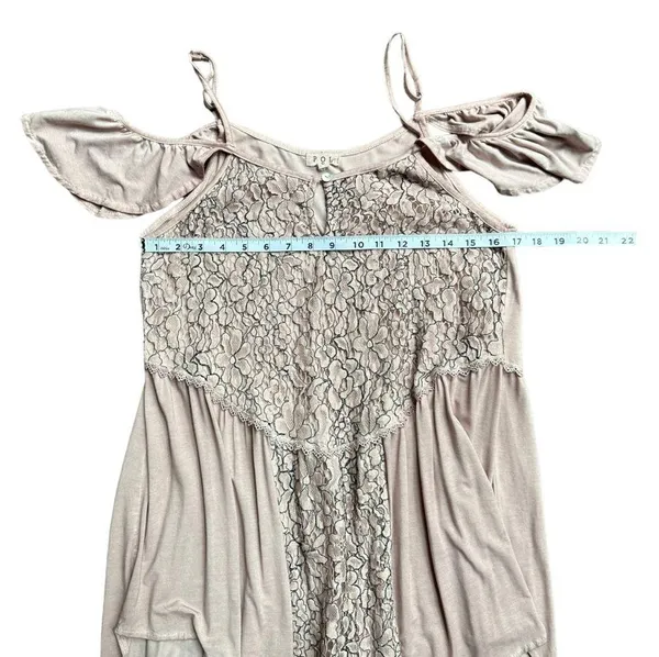 Anthropologie POL Lace Embroidered Go with the Flow Pink Top Size Large - Image 8