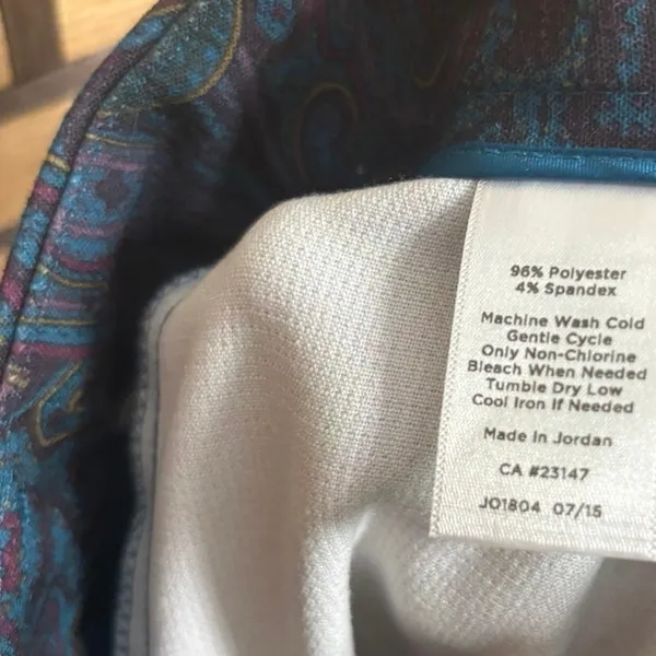 Talbots Hampshire Blue Paisley Print Dress Pants Size‎ 4P - Image 8