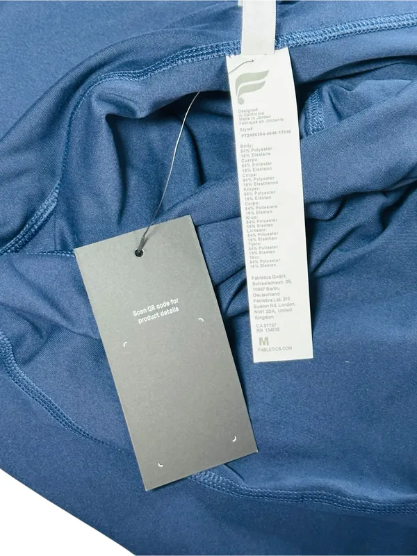 Fabletics dark blue foldover wide-leg pants - Image 8