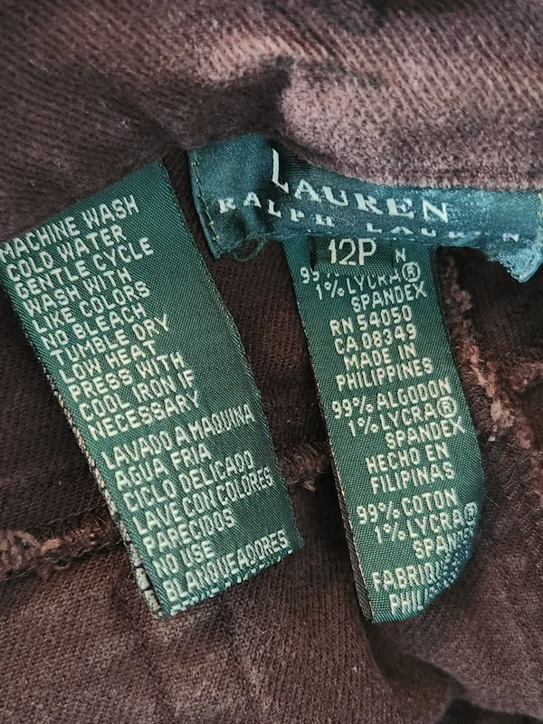Lauren Ralph Lauren Brown Straight Leg Jeans Size 12 Petite - Image 9