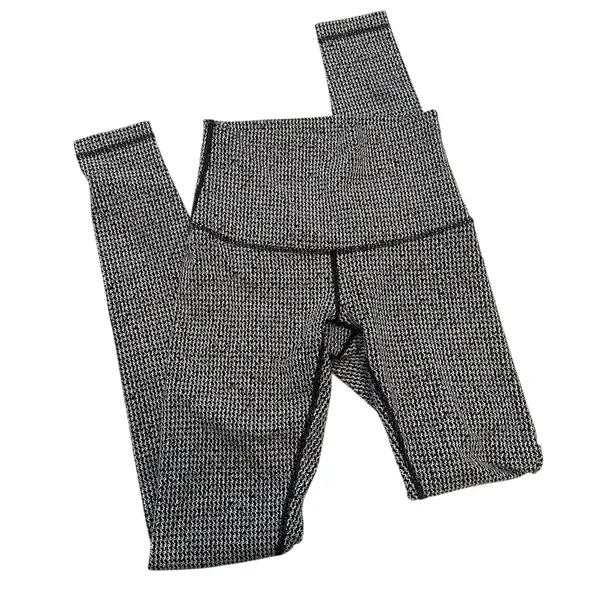 Lululemon High Times‎ Leggings Teeny Tooth Women's 4 White Black Houndstooth - Image 8