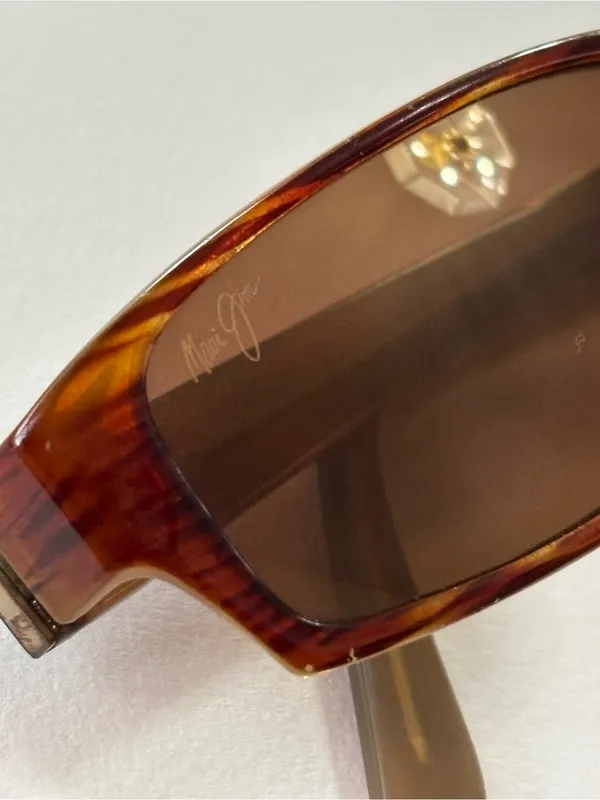 Maui Jim Atoll MJ220-10 Tortoise rectangular sunglasses HCL Bronze lenses flawed - Image 6