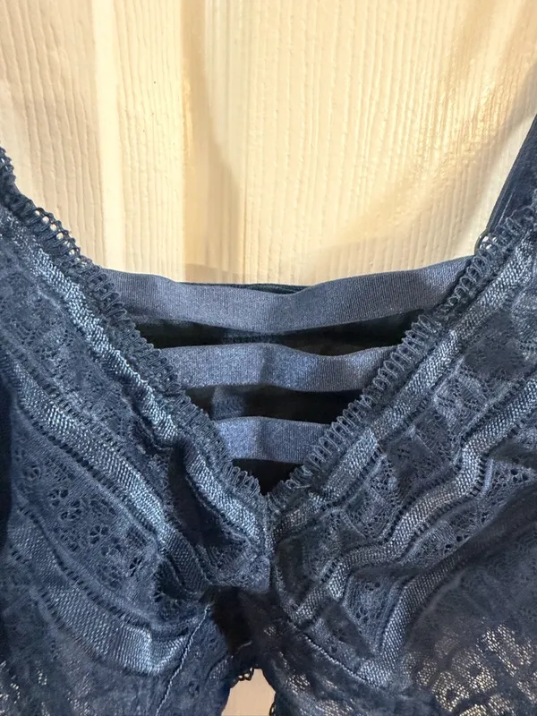 torrid Navy Lace Bralette with Strappy Front Detail - Image 3