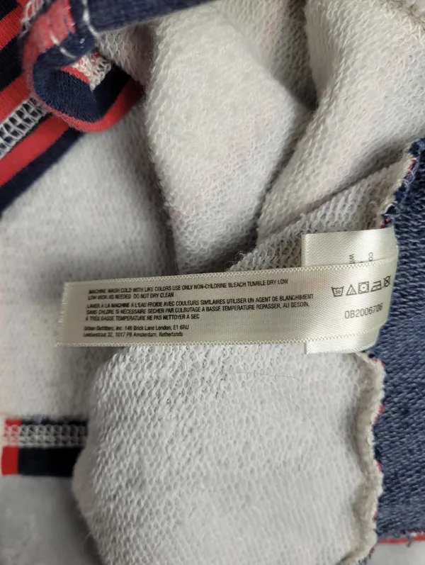Free People Work It Out Printed Rugby Striped Pullover Sweatshirt Sz S - Image 11