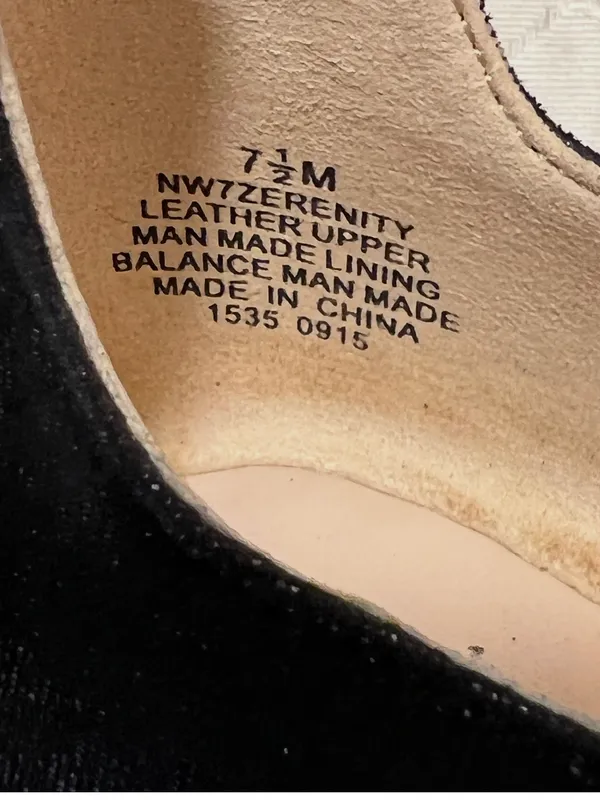 Nine West Black Suede Ballet Flats: Size 7.5 - Image 4