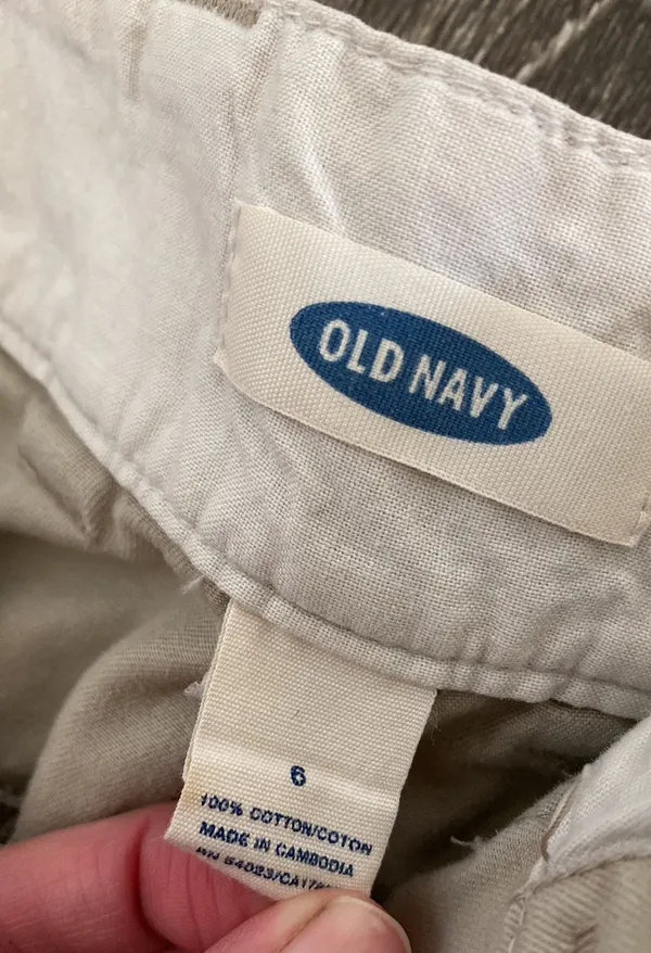 Old Navy Y2k baggy loose utility cargo pants khaki beige tan low rise 6 - Image 4