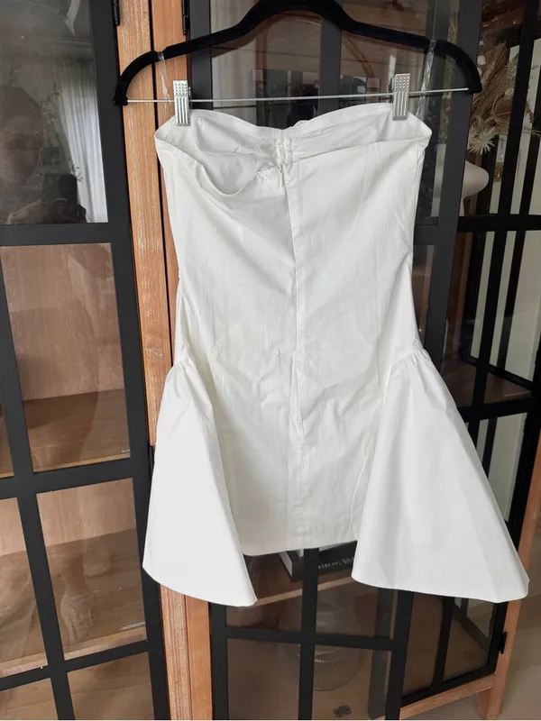 NWT Peppermayo Lucille Mini Dress strapless White bride engagement bow - Image 4