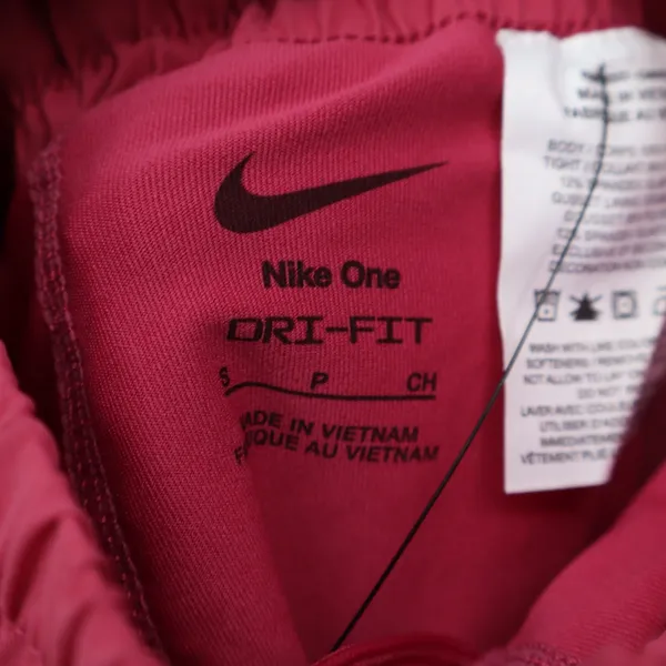 Nike One Dri-FIT Womens Small Dark Pink Loose Fit Running Athletic Shorts - Image 3
