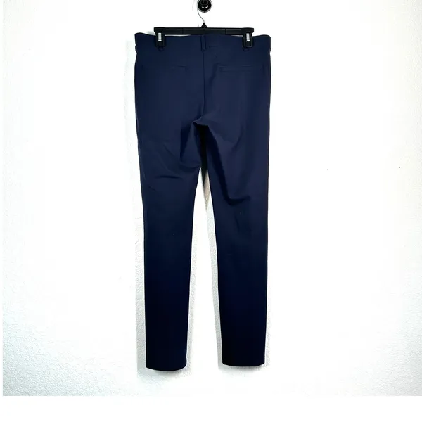 L Petite Short Betabrand Dress Pant Yoga 28.5 Inseam Straight Leg Navy Comfort - Image 5