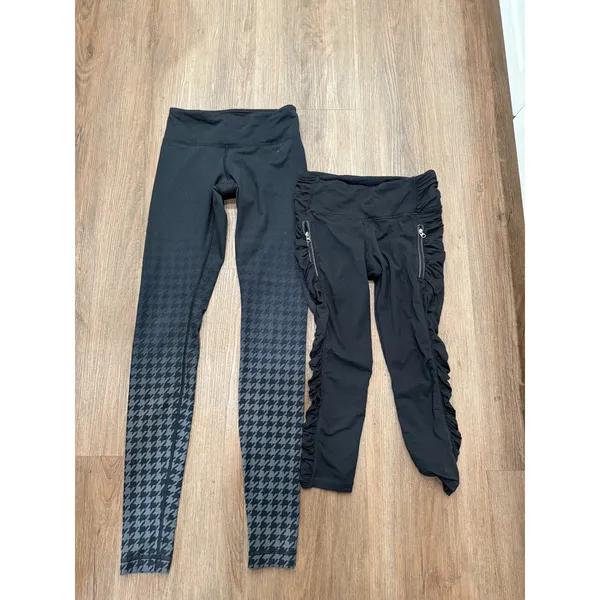 Lululemon Houndstooth Align Leggings Black Gray Women's Size 2 Athleisure‎ - Image 3