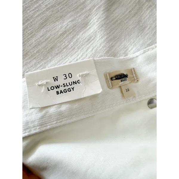 Madewell | NWT Low-Slung Baggy Jean White Wide Leg Denim | Sz 30 - Image 9