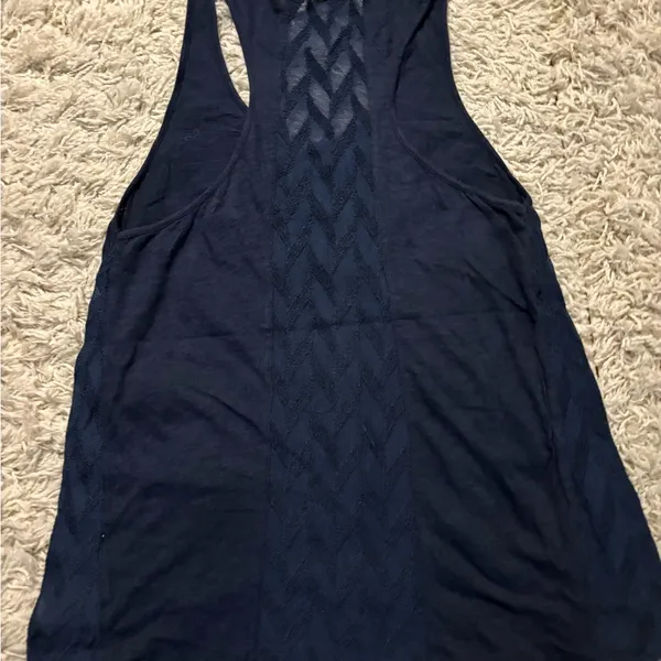 Lucky Brand Navy Racerback Sleeveless Top Size M - Image 4