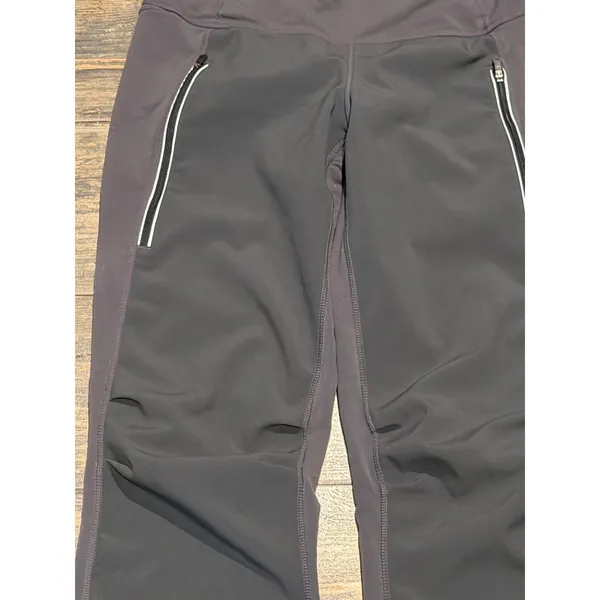 Lululemon Run: Free Pant Coal Grey Pockets W5221S Size 6 Softshell Outdoor Warm - Image 4