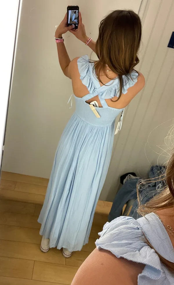 Japna Blue Maxi Dress - Image 2