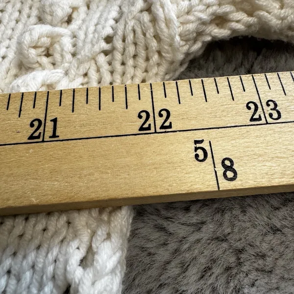 Ann Taylor LOFT‎ Bobble Sweater Womens Size Medium Ivory Diamond Open Knit - Image 10