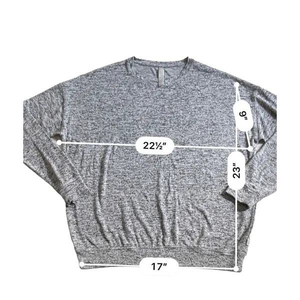 Athleta Gray Sweatshirt Top Size S - Image 5