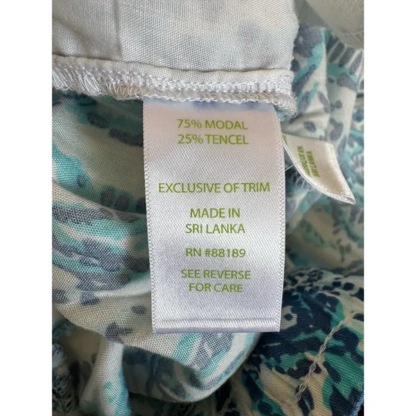 Lilly Pulitzer Piper Island Jogger Pants Sparkling Blue Hook Up Size Medium - Image 7