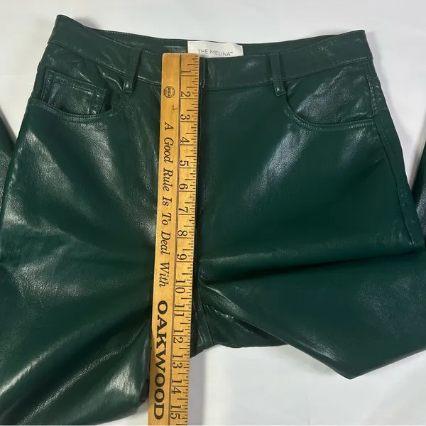 Aritzia Wilfred The Melina Faux Leather Pants in Aventurine Green Women's Size 6 - Image 6