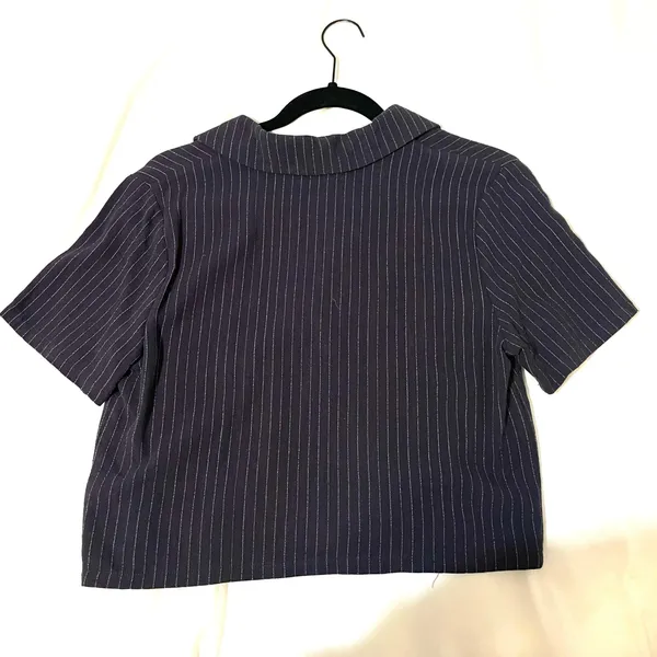NWOT Cropped Blazer Shirt (S) - Image 2