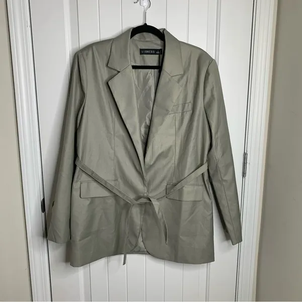 Lioness‎ Shopbop Olympia blazer green dress minimalist size small chic preppy - Image 4